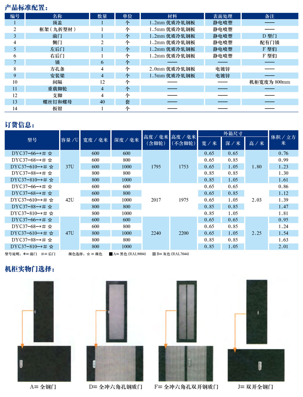 豪华C型网络服务器机柜 DYC CABINET(图3)