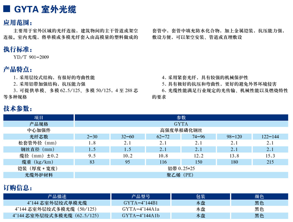 GYTA室外光缆(图1)