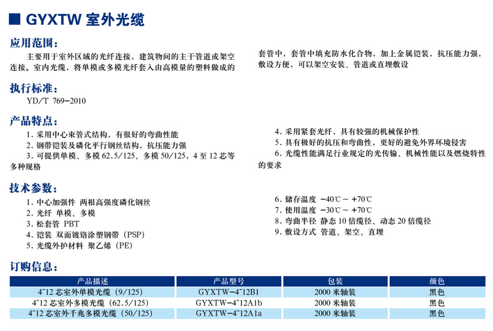 GYXTW室外光缆(图1)